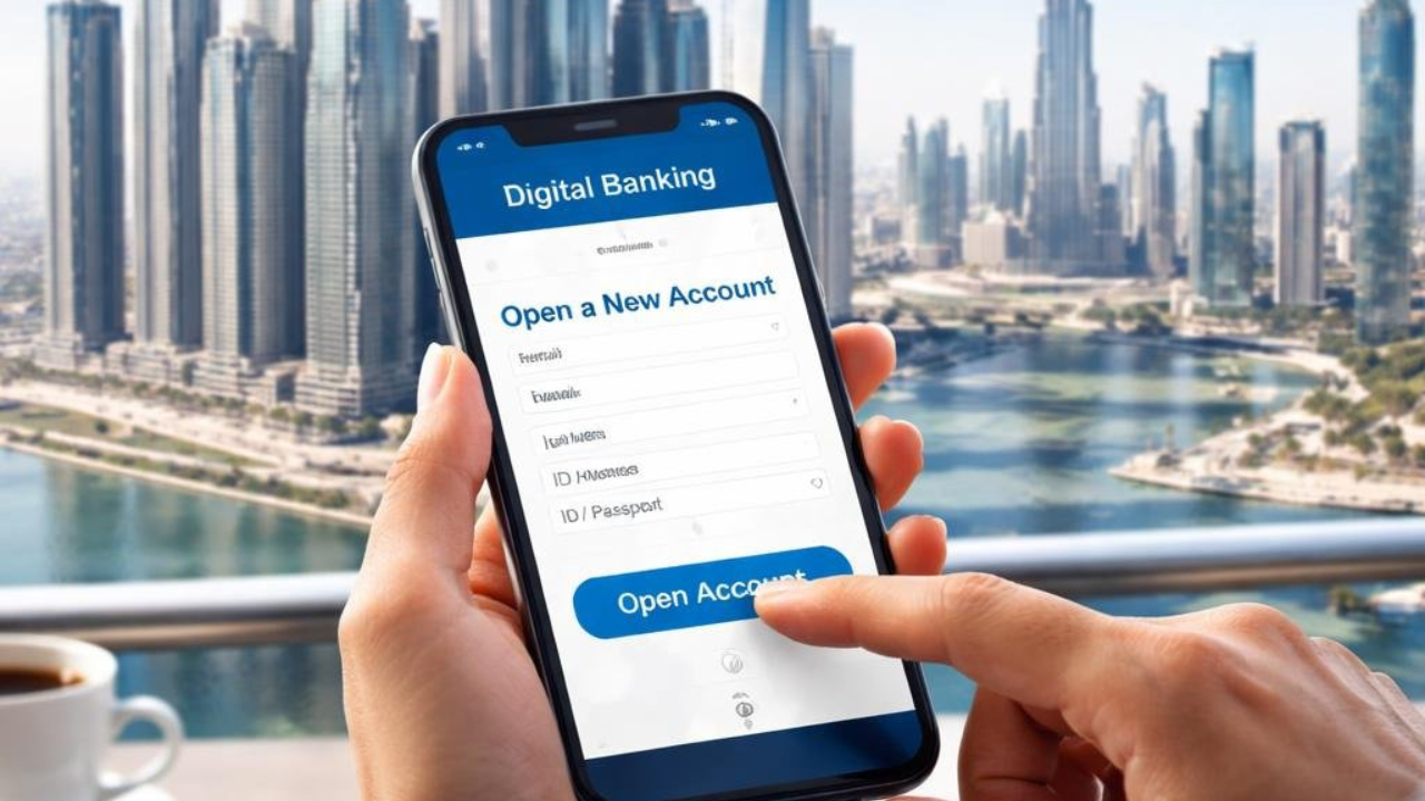 how to open bank account in uae online using mobile app in dubai