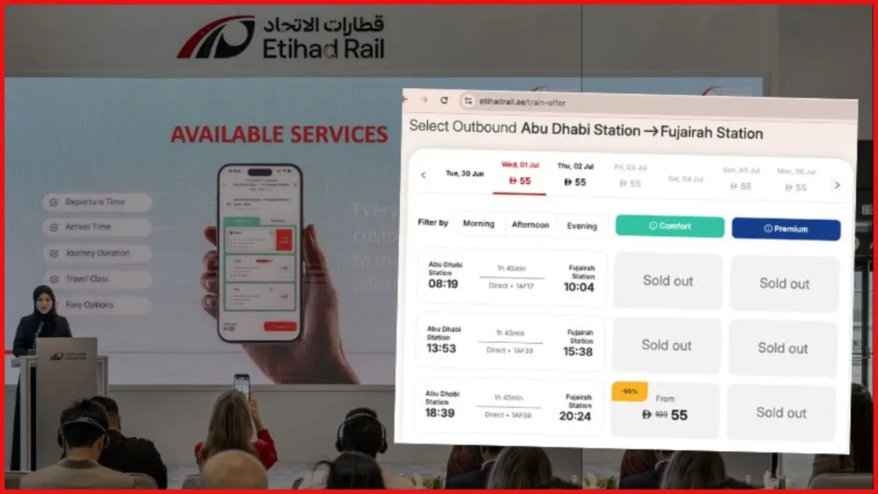 Etihad Rail shuttle bus in Abu Dhabi Etihad Rail shuttle bus in Abu Dhabi