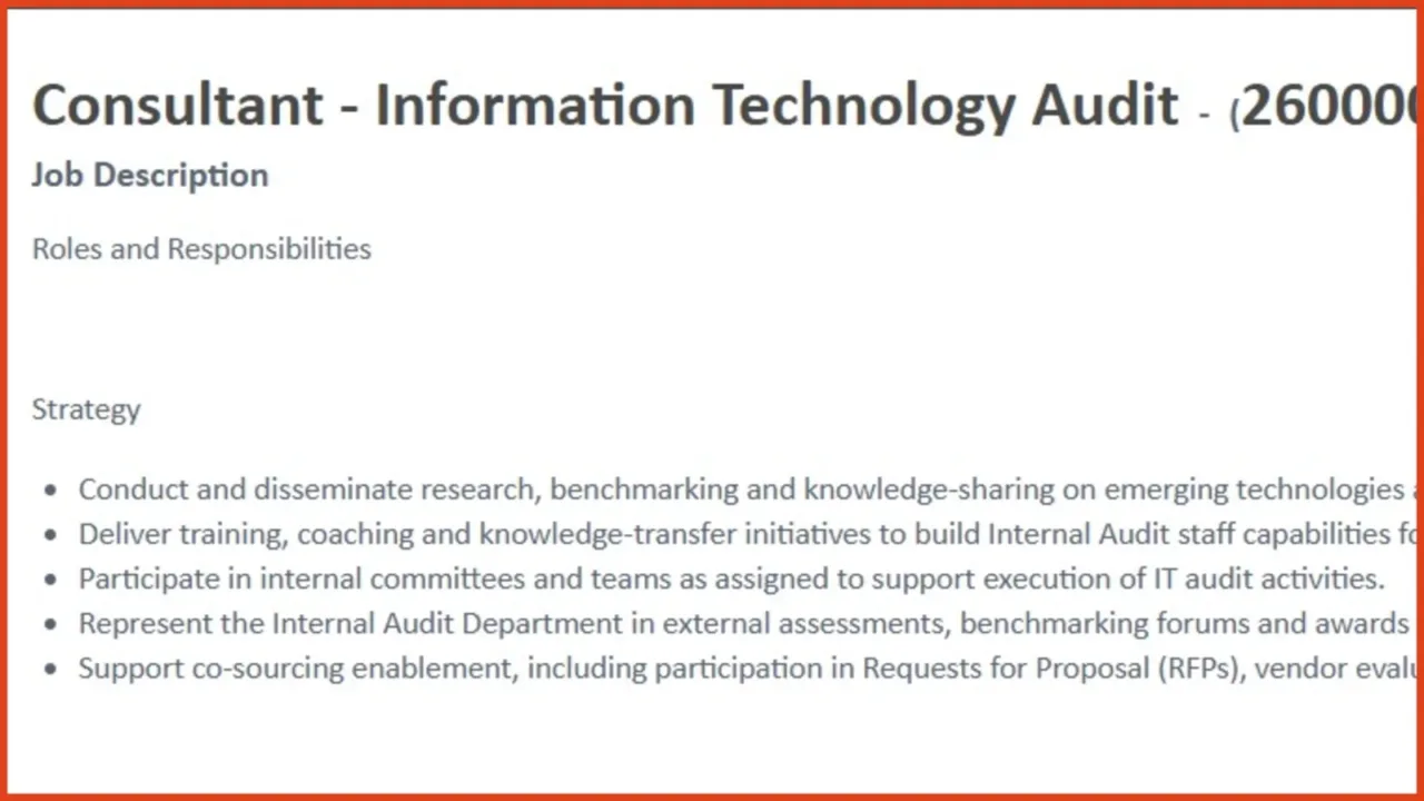 RTA Dubai IT Audit Job Vacancy RTA Dubai IT Audit Job Vacancy