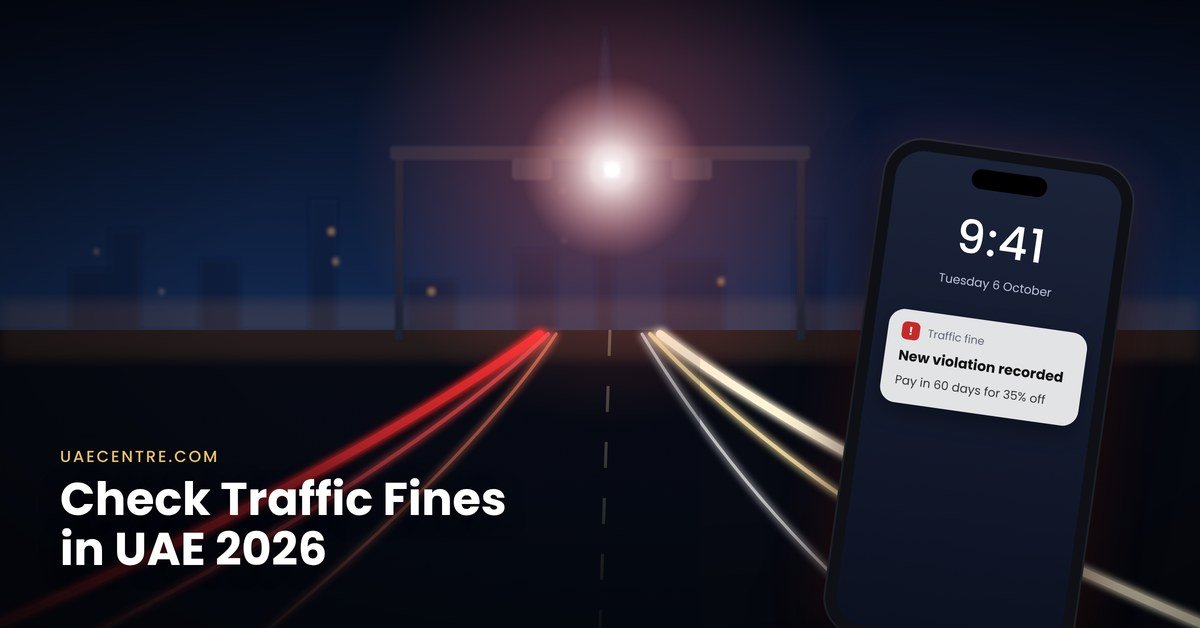 How to check traffic fines in UAE 2026 by plate number